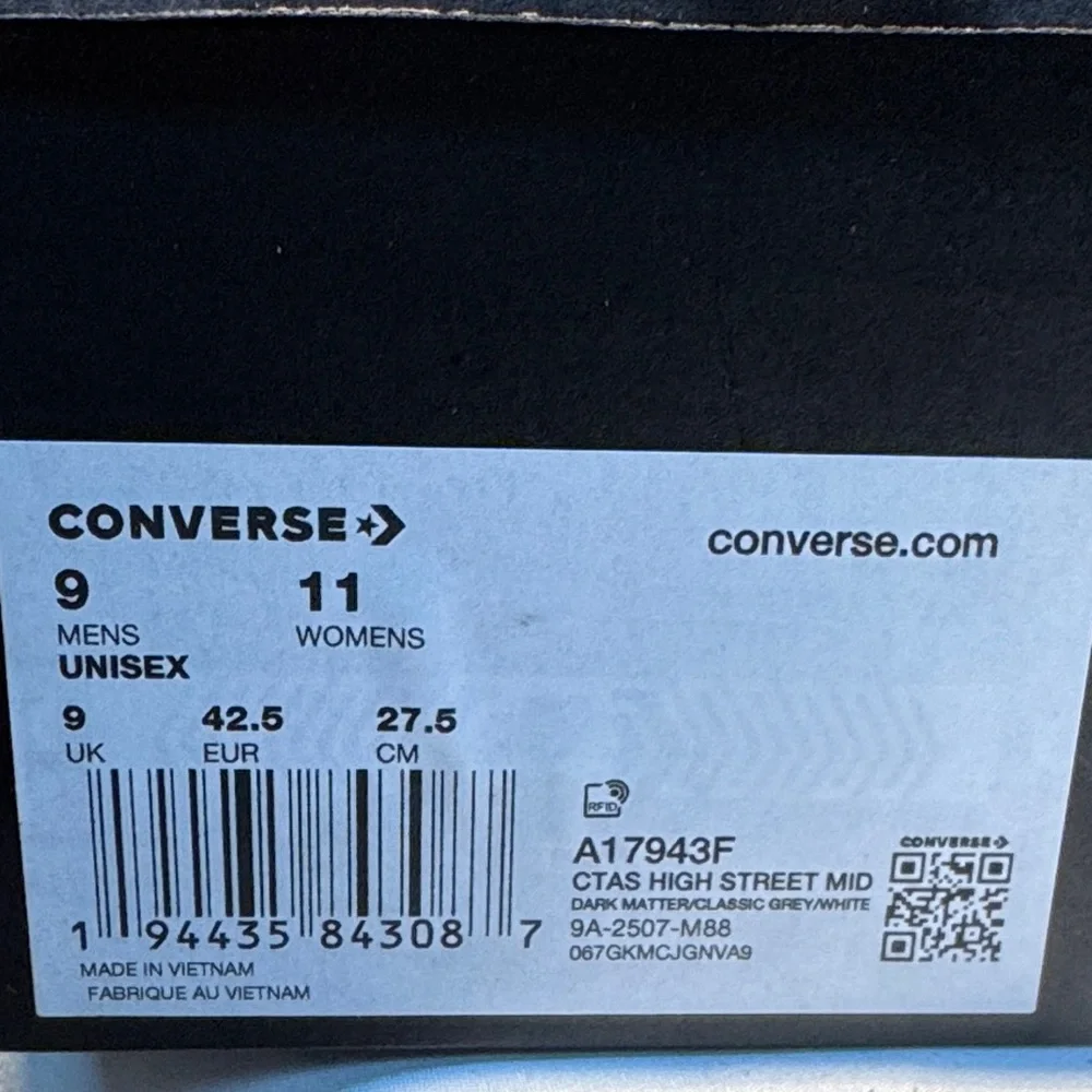 🆕 Converse All Star Gray High-Top Sneakers - Picture 9 of 9
